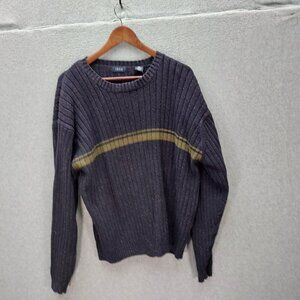 Izod Mens Navy Crewneck Sweater XXL Cotton Blend